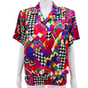 Vintage David Matthew 90's Abstract Bright Top 14